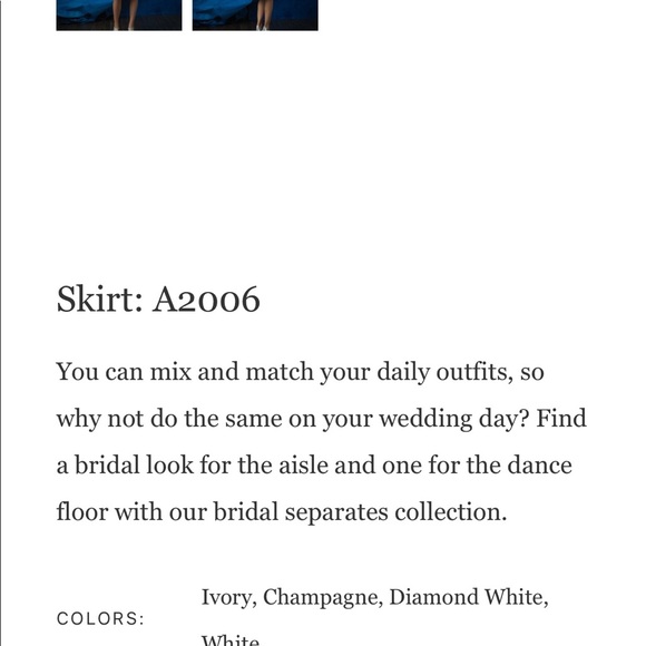 New Allure bridal engagement wedding skirt - Picture 12 of 14